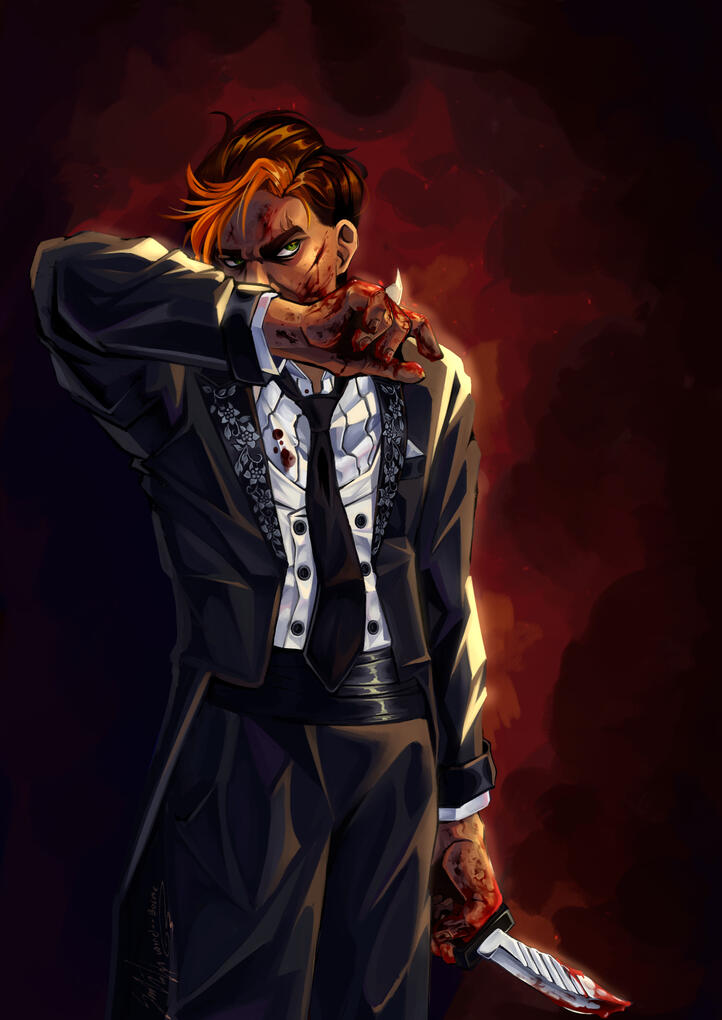 Simple painted portrait of an original character