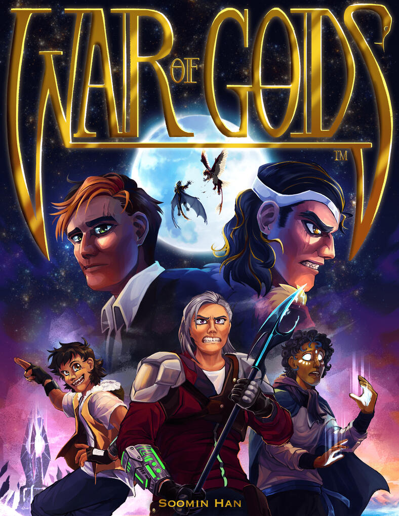 Theoretical book cover illustration for an original story, part of my senior thesis