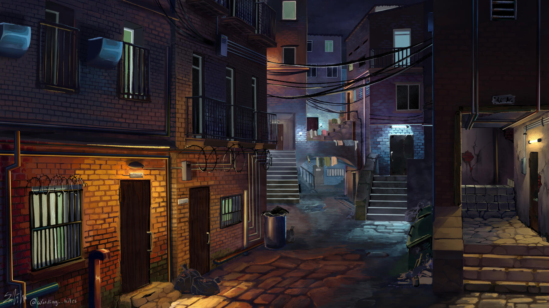 Worldbuilding illustration for an original story, part of my senior thesis