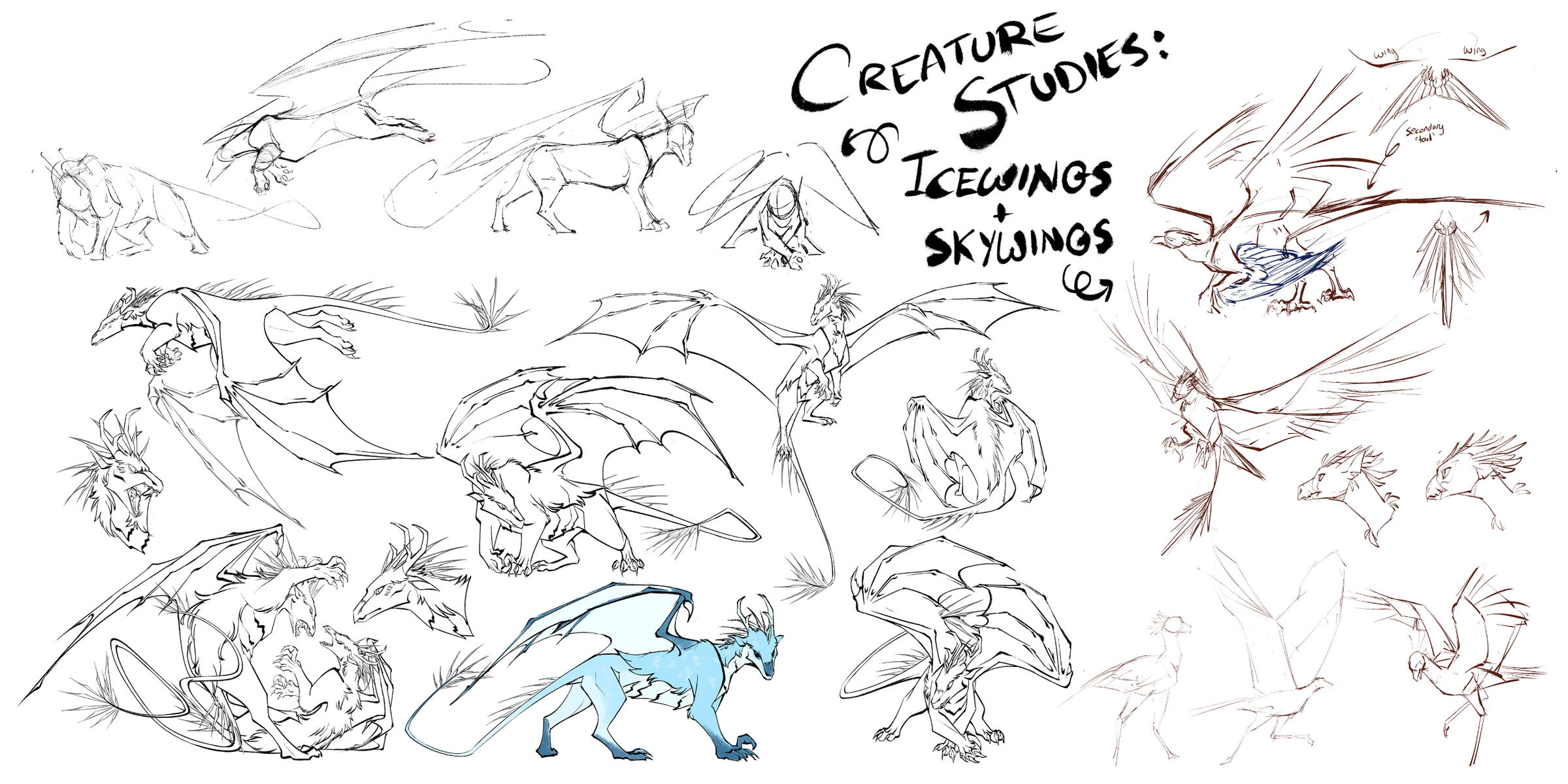 Design adaptations of the book series 'Wings of Fire,' part of my third year thesis project