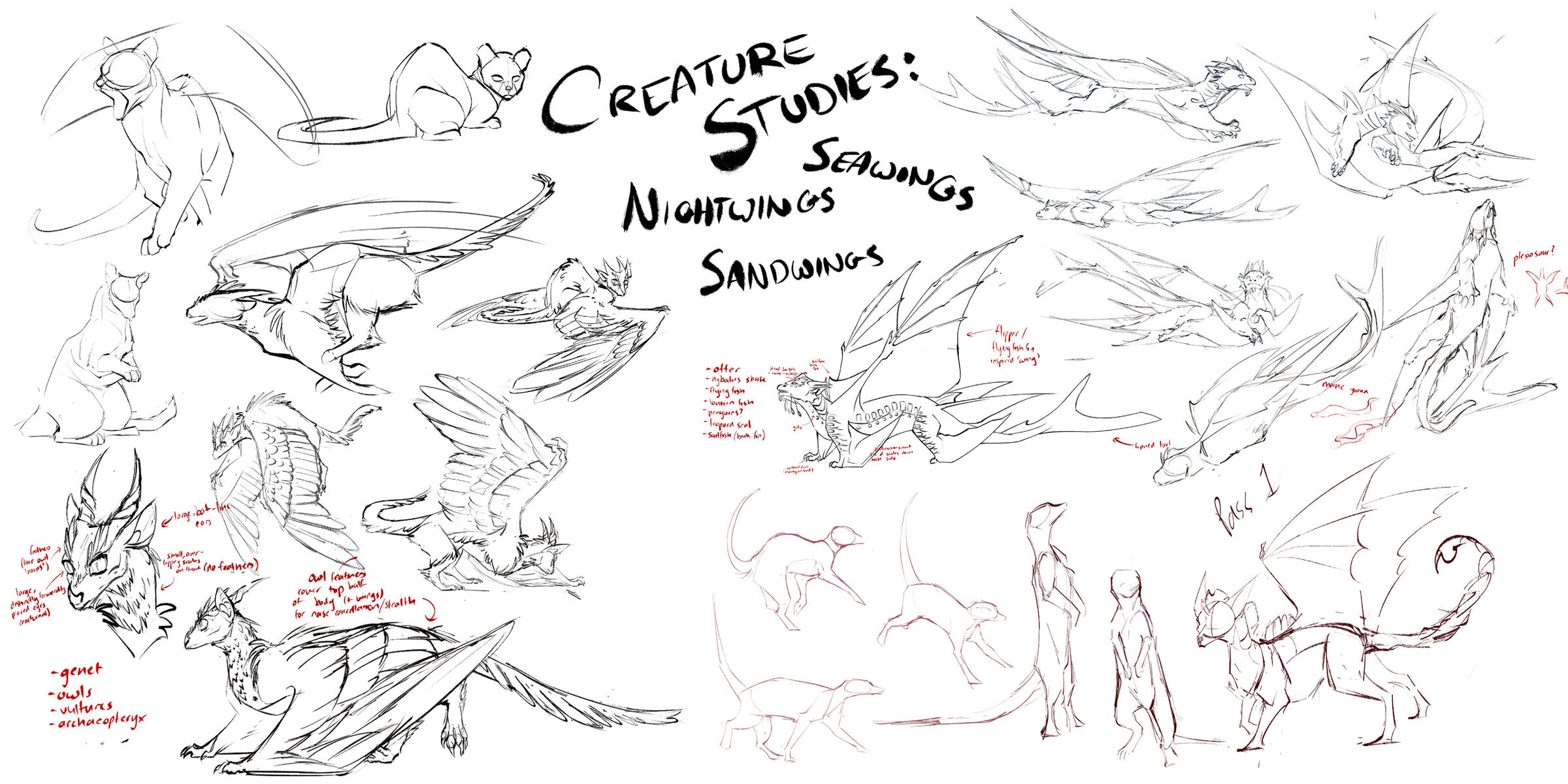 Design adaptations of the book series 'Wings of Fire,' part of my third year thesis project