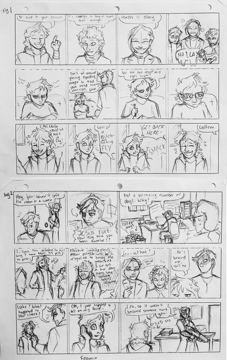 Gag strips based on characters from my original story