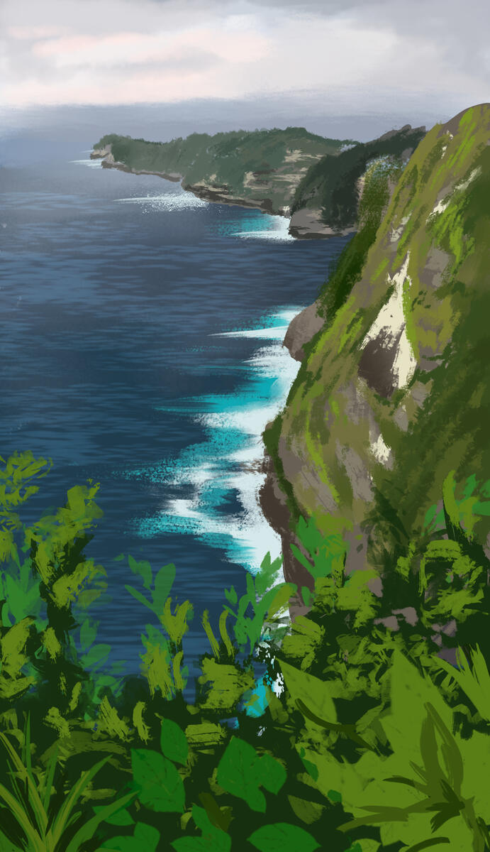Background study of the landscape of Bali, Indonesia